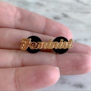 Feminist lapel pin